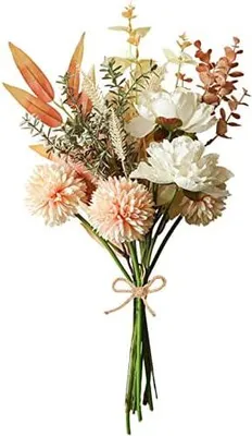Produktbild von Kunstblumen Künstliche Pflanzen Blumen Deko Hortensien Seide Blumenarrangements für Zuhause Blumenstrauß Hochzeit Garten Festival Nachbildung (Champagner)