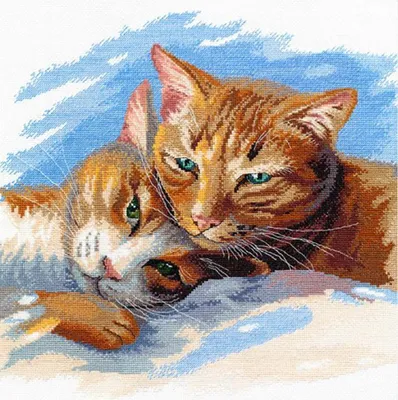 Produktbild von Oven Kreuzstichset "Glück ist in der Nähe", Zählmuster, 30x30cm