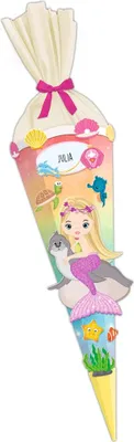 Produktbild von URSUS Schultüten Bastelset Easy Line Rainbow Meerjungfrau