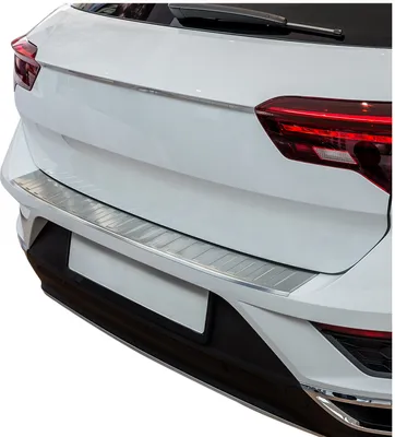 Produktbild von Ladekantenschutz mit Abkantung passend für VW T-Roc A1 Edelstahl 2017-2025, Farbe:Silber