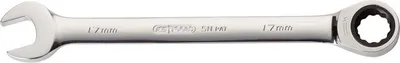 Productafbeelding van KS TOOLS ratel-combinatiesleutel 503.4227, gemaakt van chroom-vanadiumstaal, gewicht: 580 gram