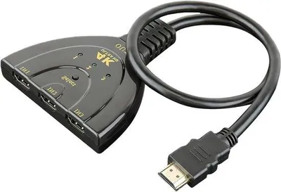 Zdjęcie produktu dla Przełącznik HDMI z 3 wejściami i 1 wyjściem, obsługujący rozdzielczość 4K UHD/3D/4K, przeznaczony dla Fire Stick, PS5 i Xbox – zgodny ze standardem HDCP 2.2