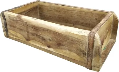 Produktbild von Pflanzkasten Ziegelform 32x14cm H9cm Aufbewahrung Holz-Box Holz-Kiste Deko