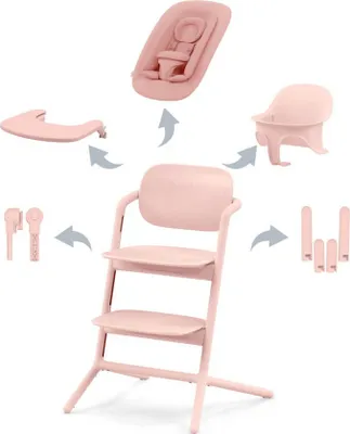 Produktbild von Cybex Lemo 5in1 Set Kinderhochstuhl inkl. LemoTower, Farbe:Pearl Pink