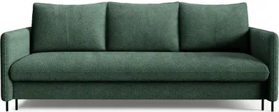 Produktbild von Sofa Bella Boucle dunkelgrün mit Schlaffunktion - Stoff Abriamo 9
