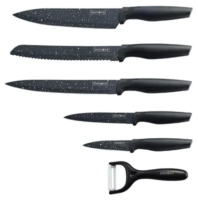 Immagine prodotto di Royalty Line RL-MB5: Rivestimento antiaderente Knife Set 5pcs Nero