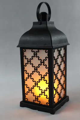 Produktbild von LED Lampion Kapliczka Schwarz Mattglas B 0005