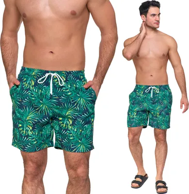 Produktbild von Moraj Herren Badeshorts Badehose Schwimmshorts Surfhose Tropenmuster 2600-004, PATT 1, 3XL