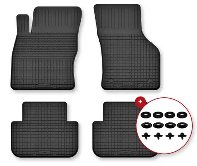 Zdjęcie produktu dla Dywaniki gumowe do Skoda Octavia III 2012-2020 (liftback/sedan/kombi) – 4 szt., czarne, dobierane – Wielganizator Semi-Universal