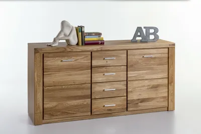 Produktbild von Sideboard Kommode Tabea Anrichte in Wildeiche geölt Teilmassiv Breite 155cm