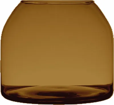 Produktbild von INNA-Glas Blumenvase Glas HELVIA, orange-braun-klar, 25cm, Ø19,5cm - Dekovase