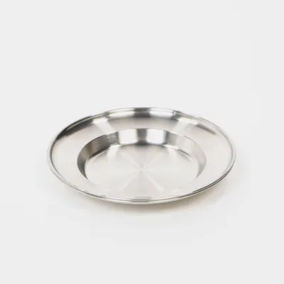 Produktbild von Campingteller Campinggeschirr Outdoor-Teller - Edelstahl - 2er-Set - Stapelbar und spülmaschinenfest - Für Camping und Terrasse