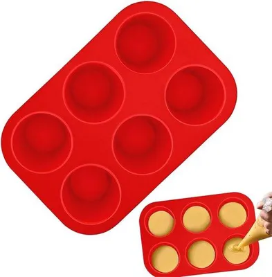 Produktbild von Silikonige Muffinform mit Antihaftbeschichtung für Muffins und Cupcakes - 6 Löcher