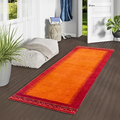 Produktbild von Läufer Natur Teppich Indo Gabbeh Esta Rot Classic, Größe:90x160 cm