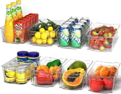 Produktbild von Famanu Aufbewahrungsboxen für die Küche - Transparent - Set von 8 mittelgroßen Behältern