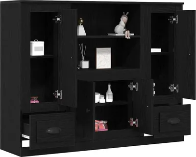 Zdjęcie produktu dla vidaXL Deska wysoka czarny dąb 132 x 35,5 x 103,5 cm