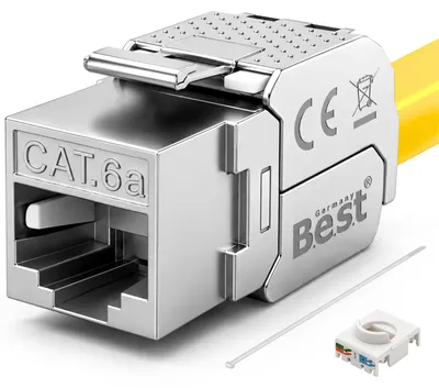 2x CAT 6A Keystone RJ45 Netzwerkmodul – Produktbild 1