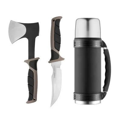 Obrázok produktu pre Kempingová súprava 3 kusy BergHOFF-Essentials, nerezová oceľ, čierna/strieborná