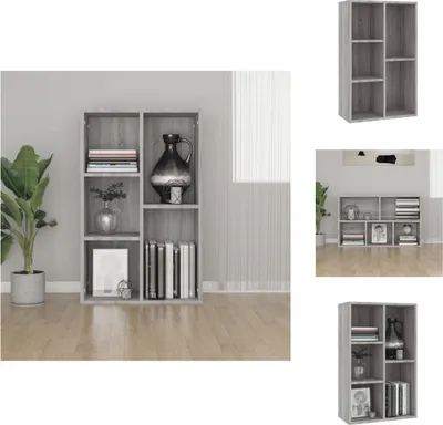 Produktbild von vidaXL Bücherregal/Sideboard Grau Sonoma 50x25x80 cm Holzwerkstoff -  Bücherregale & Bücherschränke