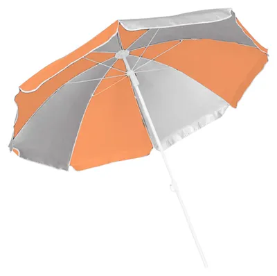 Produktbild von Sonnenschirm - orange/weis - 120 cm - UV-Schutz - inkl. Tragetasche