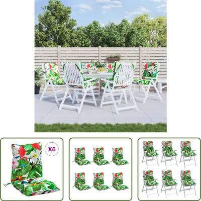 Image de The Living Store Coussins pour fauteuils bas, 6 pièces, tissu Oxford multicolore