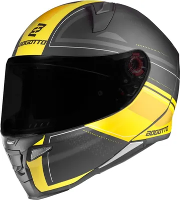 Zdjęcie produktu dla Kask Bogotto FF110 Cinder, czarny mat/żółty, M