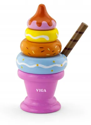 Obrázek produktu pro Viga Dřevěná Vzdělávací Hračka Montessori Ovocné Nanuky