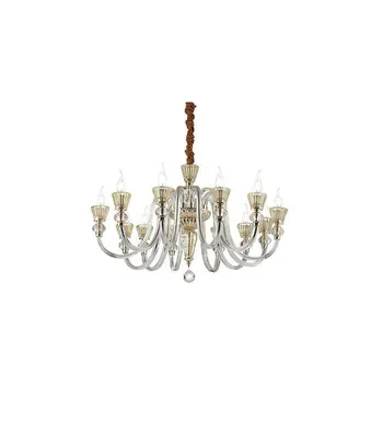 Produktbild von Strauss Klassischer Kronleuchter Glas Gold 12 Lichter E14