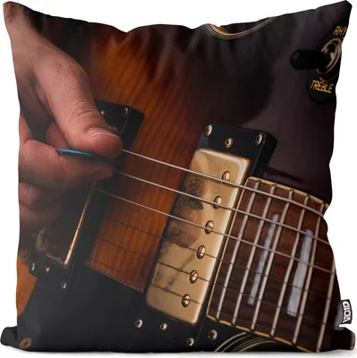 Produktbild von VOID Gitarre zupfen Band saite Kissenbezug Kissenhülle sofa couch wohnzimmer dekoration wasserfest Outdoor Garten Kissen bezug deko