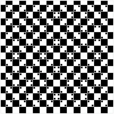 Produktbild von Wallario Premium Glasbild, freischwebende Optik, kräftige Farben, Größe 30 x 30 cm Motiv Optische Täuschung - Illusion - schwarz weiß II