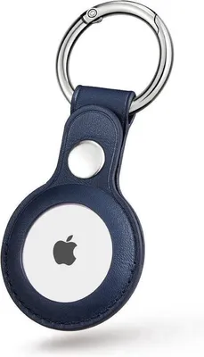 Produktbild von CHPN - AirTag-Schlüsselanhänger - Passend für Apple AirTag - Kunstleder - Lederoptik - Blau - Schlüsselanhänger - Schlüssel finden