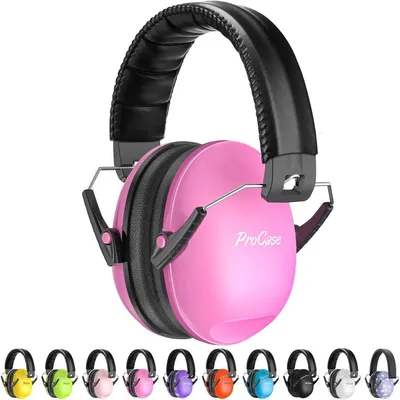 Produktbild von Kinder Gehörschutz NRR 21dB Lärmschutz für 3-12 Jahre, Rosa, faltbar, Noise Cancelling
