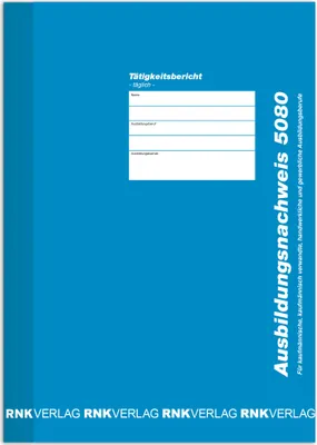 Immagine prodotto di RNK Verlag 5080 Libretto di formazione giornaliera, tutte le professioni, 56 pagine, DIN A4