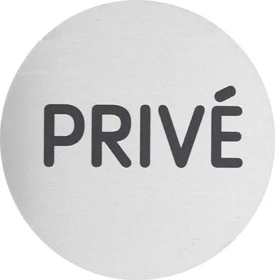 Produktbild von Schild "Privat", selbstklebend, Aluminium, Ø 80 mm - THIRARD