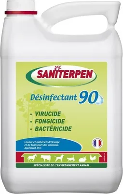 Produktbild von SANITERPEN 90 Desinfektionsmittel, 5L, Tierheim, Fahrzeuge, Ausrüstung, Neutraler Geruch, Prophylaxe