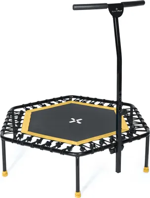 Obrázok produktu pre SportPlus fitness trampolína na doma, fitness trampolína s funkciou držania, max. hmotnosť používateľa 100 kg, SP-T-1100-Y