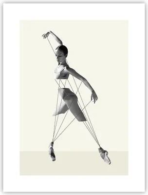 Produktbild von Poster - Poster ohne Rahmen - Surreal Ballerina Marionette - 30x40 cm - Wand Bild - Wanddeko - Wandbilder - Kunstposter - Wandposter - Bilder - Kunstdruck - Wanddekoration - Wandbild - P2XPA30x40-4812