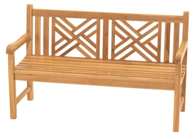 Produktbild von Lesli Living Landhausbank Cross 150 cm Teak