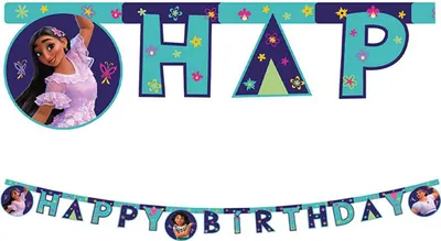 Immagine prodotto di Ghirlanda Buon Compleanno decorazione da appendere in cartone 2 cm -