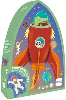 Immagine prodotto di 60 Puzzle Contour Puzzle Rocket and Space