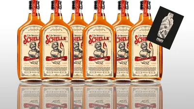 Produktbild von Die Schelle 6x 0,5L (33% Vol) 6er Set Pikanter Kräuterlikör mit Chili