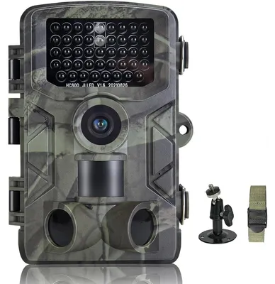 Obrázek produktu pro Fotopast pro divokou zvěř - 50 MP - 4K video - noční vidění 25 m - IP65 vodotěsná - PIR senzor