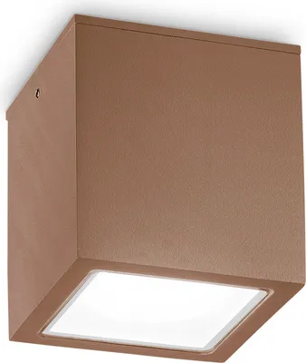 Produktbild von Ideal lux TECHO PL1 SMALL Deckenleuchte für den Außenbereich mit GU10 Fassung Struktur Kaffee pulverbeschichtet