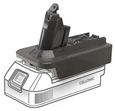 Batterieadapter für Dyson V6, kompatibel mit DeWalt/Milwaukee 18V-20V