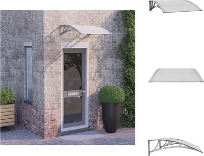 Zdjęcie produktu dla vidaXL Daszek nad drzwi szary i przezroczysty 80x80 cm poliwęglan - Markizy