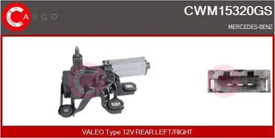 Produktbild von CASCO Scheibenwischermotor CWM15320GS hinten