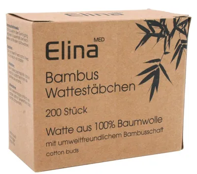 Produktbild von Elina Med Bamboe wattenstaafjes 200 stuks 100%katoen