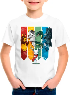 Produktbild von BaumwolleCloud Magical Beasts Kinder T-Shirt eule harry zauberstab besen zauberschule
