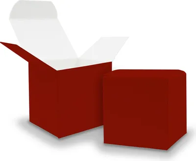 Produktbild von itenga Würfelbox aus Karton 5x5cm dunkelrot Gastgeschenk