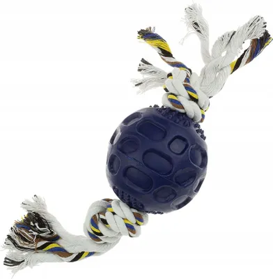 Produktbild von Hundespielzeugball und eine Schnur für einen Welpen